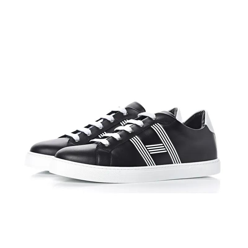 HERMES Avantage Low Top Stylish Skateboarding Shoes Men's Black-1