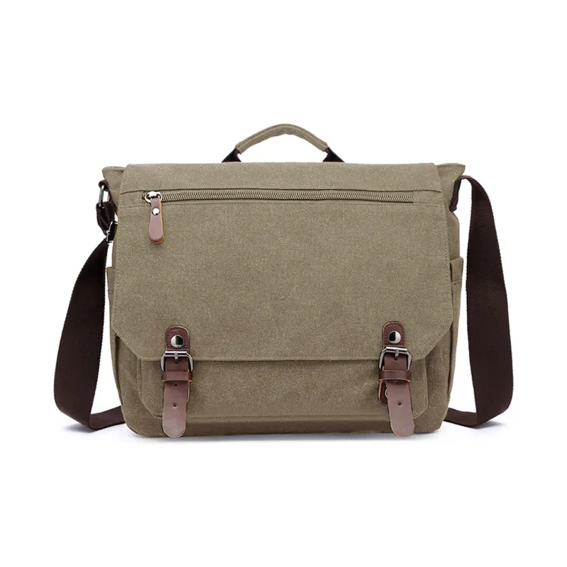 Slazenger Canvas Messenger Bag Camera Bag Canvas Bag Handbag Regular Unisex Multicolor-13