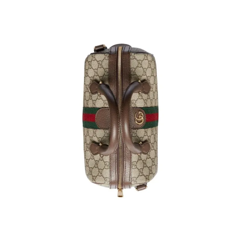 GUCCI Ophidia Canvas With Leather Binding One Shoulder Crossbody Canvas Bag Handbag Small Size Women's Brown-13