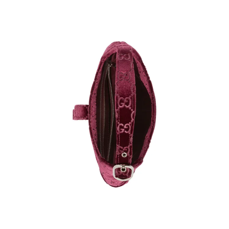 GUCCI Jackie 1961 Velvet Handbag, Shoulder Bag Women's Burgundy-6