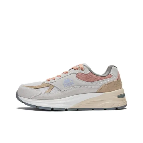 Kappa Casual Shoes Women's Low-Top Moon Gray/Oxford Brown/Mist Rose Pink