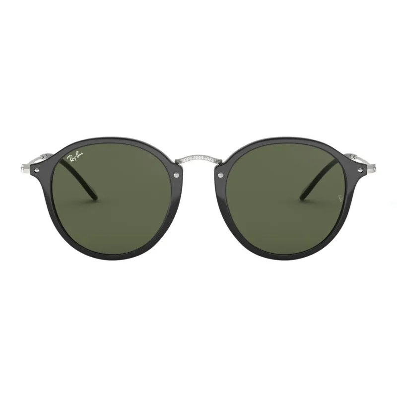 RayBan Metal Round Sunglasses Unisex Black-1