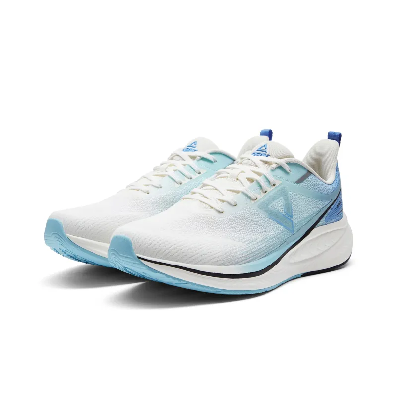 PEAK Taichi Windrunner Running Shoes Men Low Top Beige White Moon Blue-2