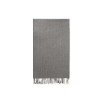 Loro Piana Knit Scarves Unisex Gray