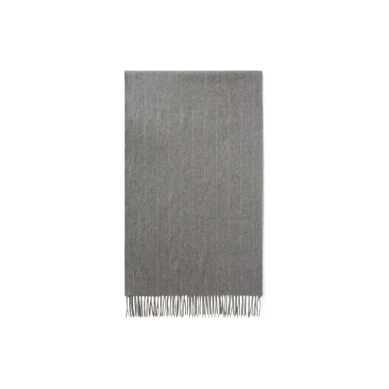 Loro Piana Knit Scarves Unisex Gray-0