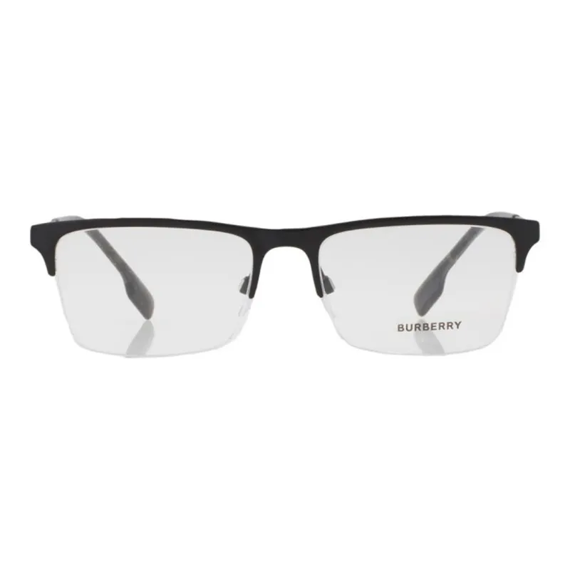 Burberry Metal Rectangular Eyeglass Frames Men's Black-1