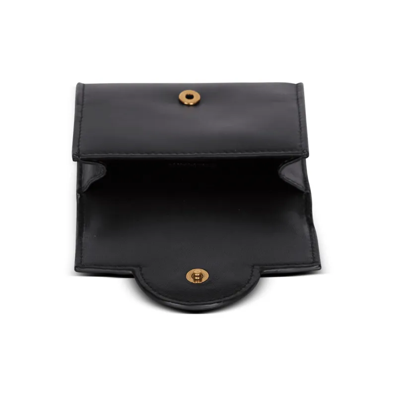 BALMAIN B-BUZZ Calfskin Wallet Women's Black-2