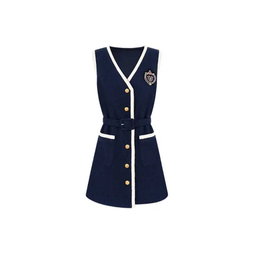 Ladiesfirst Sleeveless Dresses Women's Navy Blue