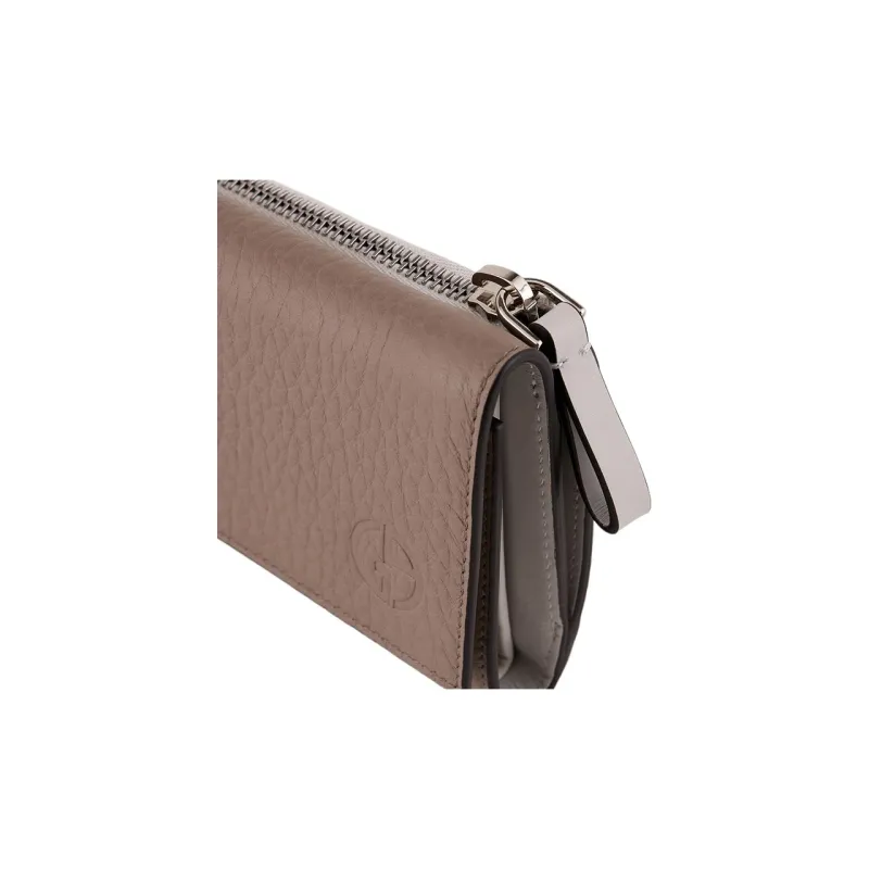 GIORGIO ARMANI Cow Leather Wallet Small Size Men's Dove Gray-3