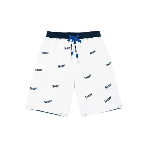 VALLEYOUTH Casual Shorts Unisex Blue/White Patchwork