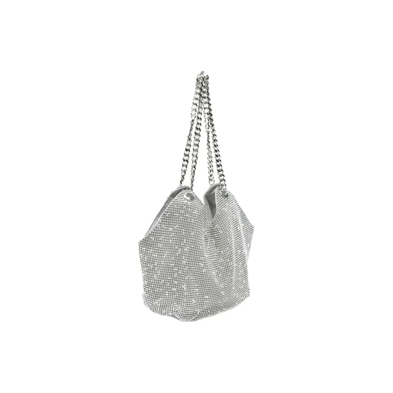 ZARA Aluminum Handbag Shoulder Bag Women's Silver-1