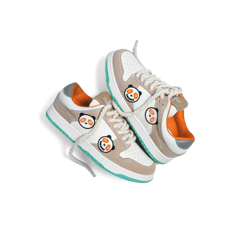 Cat Seven Seeks Quirky Panda Anti Slip Wear Resistant Low Top Skateboard Shoes Unisex-2
