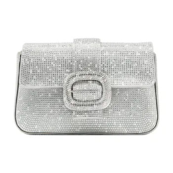 ZARA Polyester Crossbody Bag Shoulder Bag Women's Silver