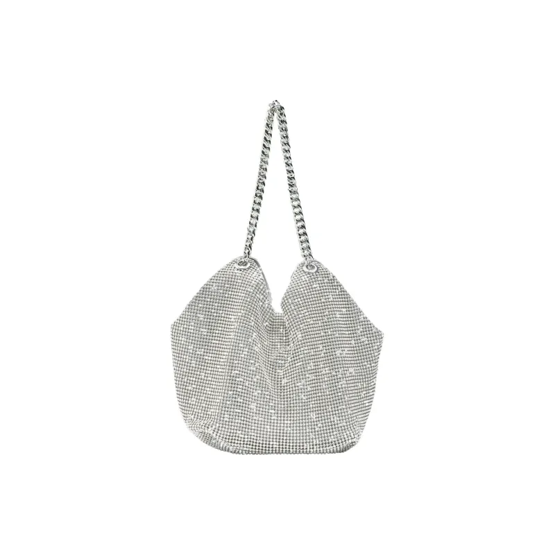 ZARA Aluminum Handbag Shoulder Bag Women's Silver-0