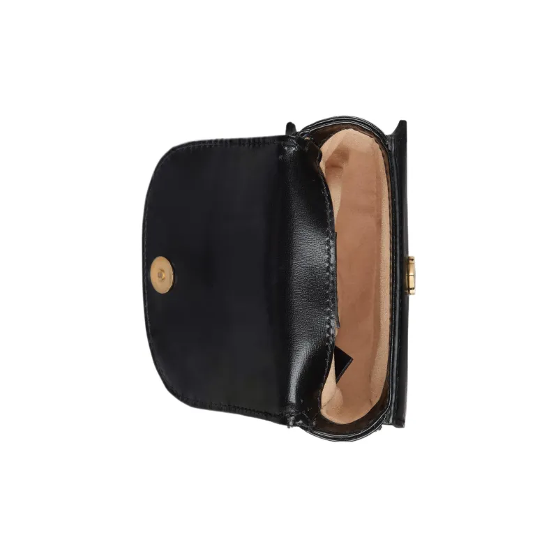 GUCCI Bamboo 1947 Leather Handbag, Shoulder Bag, Crossbody Bag Extra Mini Women's Black-6