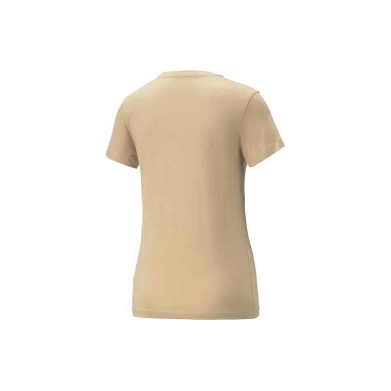PUMA Essentials+ Embroidery Tee T Shirt Women's Khaki-1