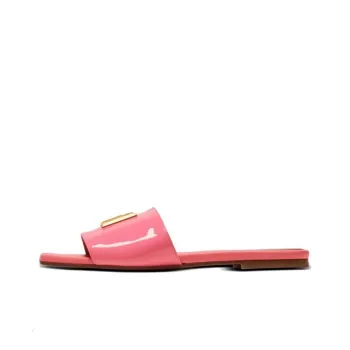 BALMAIN Dafne Logo-plaque Leather Slides