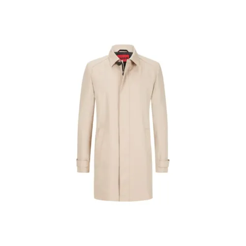 HUGO BOSS Trench Coats Men Beige