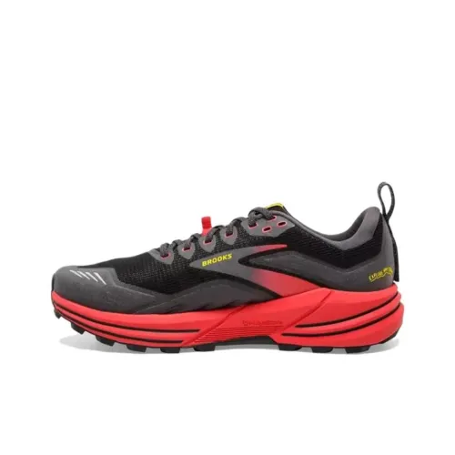 Brooks Cascadia 16 Running Shoes Men Low-Top Black/Red