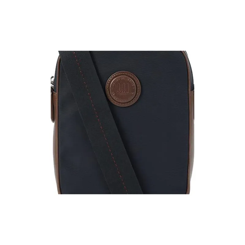 Dunhill Canvas With Leather Canvas Bag Cell Phone Pouch Crossbody Bag Shoulder Bag Unisex Black & Brown-5