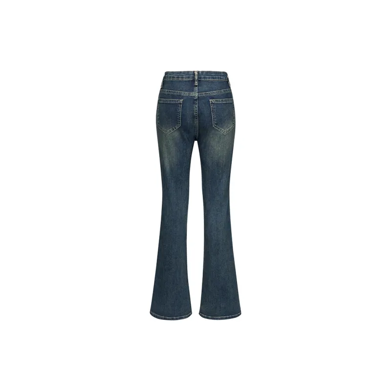ZAZN Jeans Women's Washed Yellow Mud-1