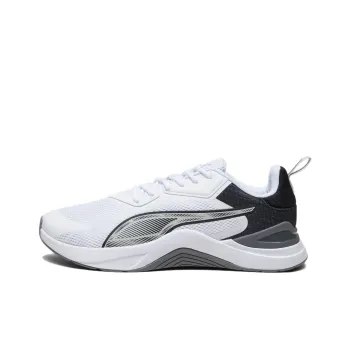 PUMA Infusion Cushioning Low Top Running Shoes Unisex White Black Gray