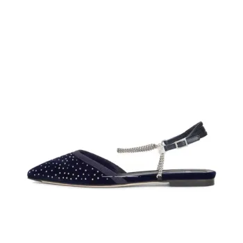 FENDI Colibri Lite Velvet Ballet Flats Women's