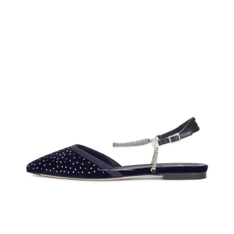 FENDI Colibri Lite Velvet Ballet Flats Women's-0
