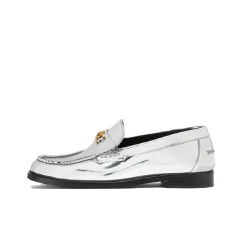 VERSACE Medusa Metallic Leather Loafers