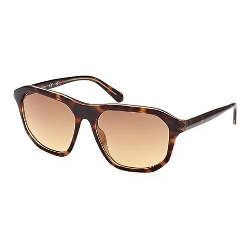 GUESS Plastic Irregular Shape Sunglasses Men's Tortoiseshell-0