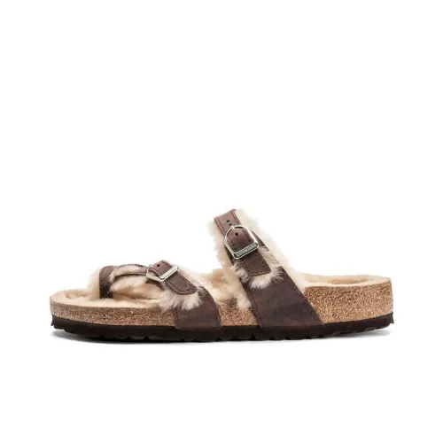 Birkenstock Slide Slippers Women's Brown Narrow Fit