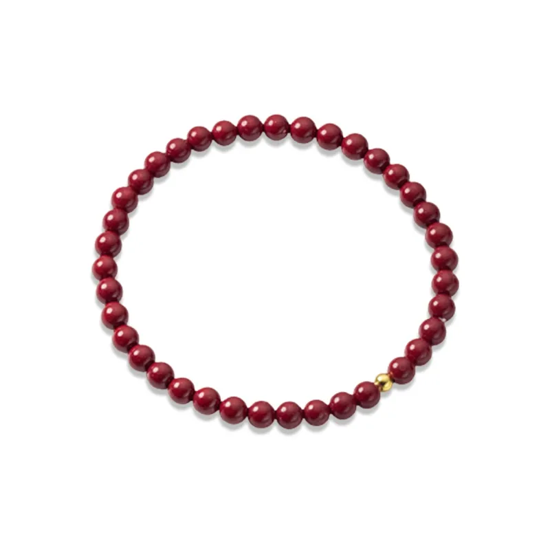 Full House Reconstructed Cinnabar Jade Bracelets Unisex-6