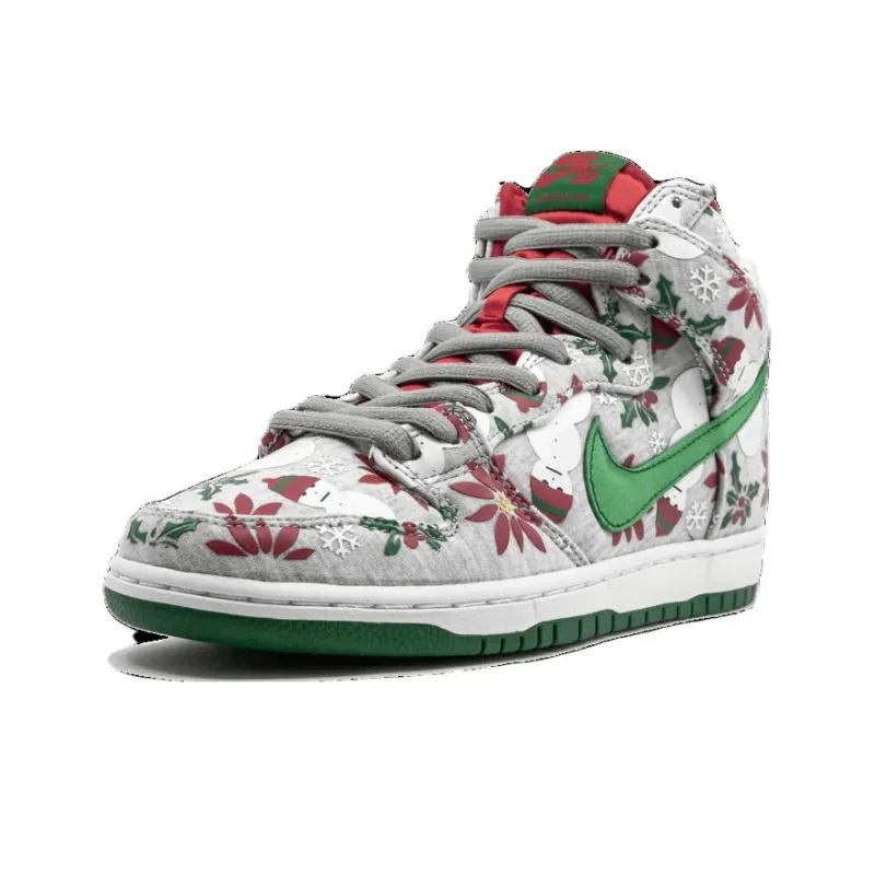 Nike SB Dunk High Concepts Ugly Christmas Sweater Grey-1