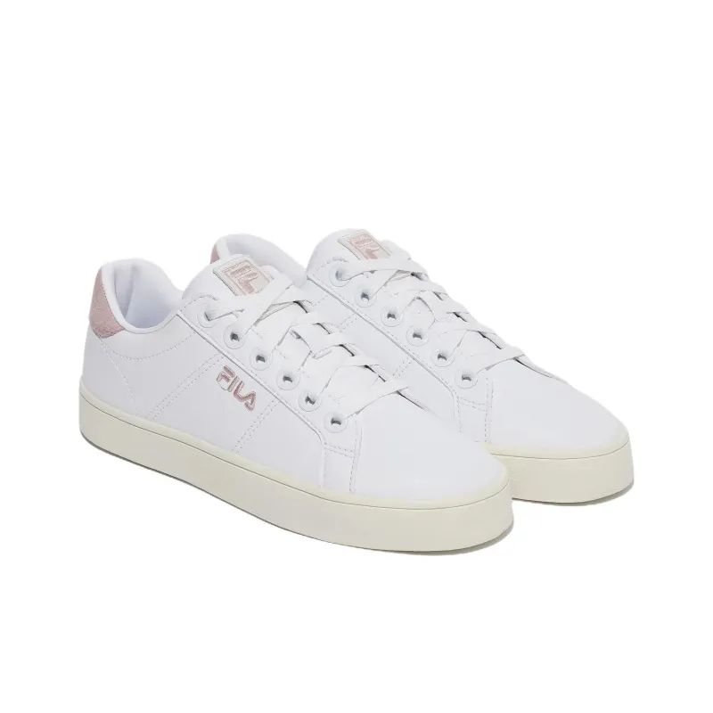 FILA Court Deluxe LT Anti Slip Wear Resistant Low Top Skateboard Shoes Unisex White Pink Korean Style-2