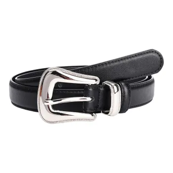 NINE NAIL 9 Section Vintage Trendy Versatile Pin Buckle Cow Leather Genuine Leather Women's Belt Women's Width  2.5cm