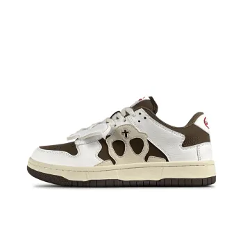 LuzaoT SUPER DRAG Wings Shoes Low Top Skateboard Shoes Unisex White Brown