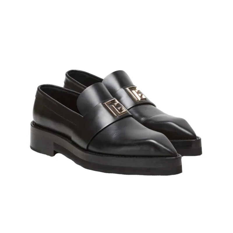 BALMAIN Ben Logo Plaque Slip-On Loafers-2