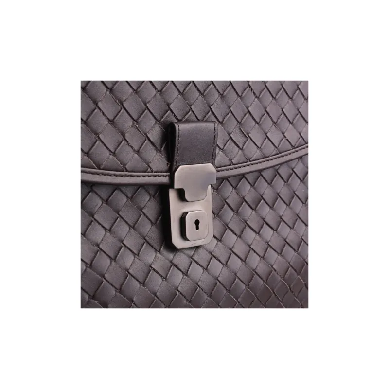 Bottega Veneta Sheepskin Briefcases Handbags Regular Men's Dark Coffee-4