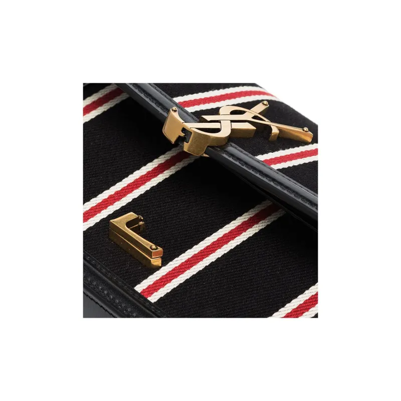 SAINT LAURENT SOLFERINO Canvas Tofu Bag, Canvas Bag, Crossbody Bag, Shoulder Bag Women's-2