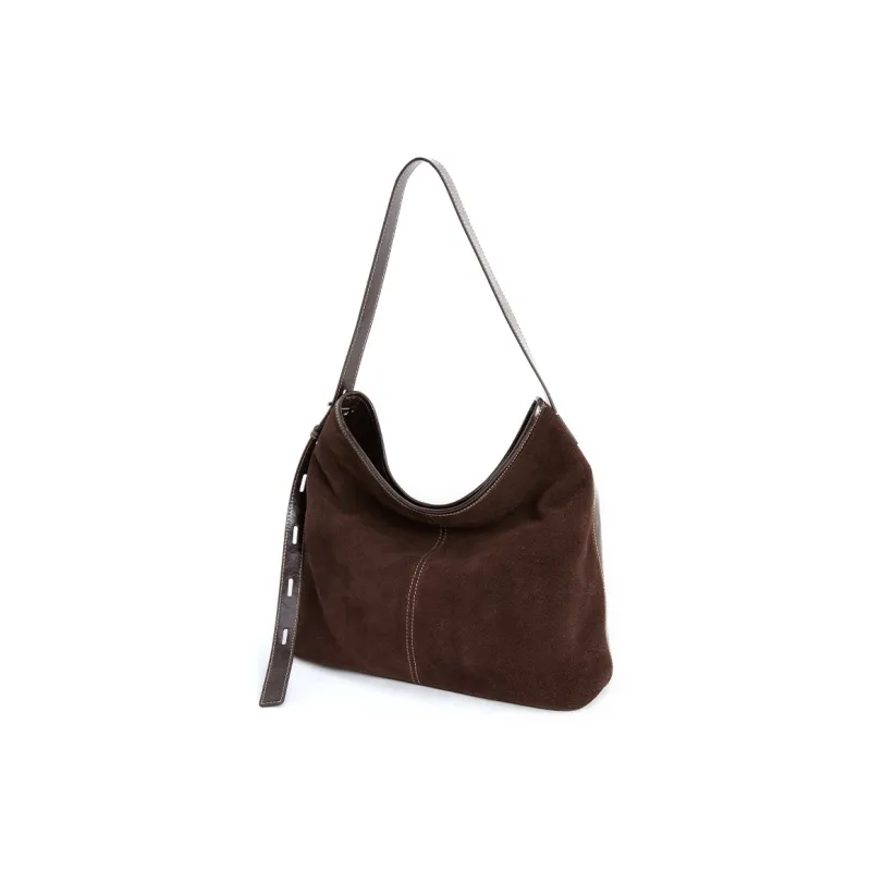 VENOF Genuine Cow Leather Commute Tote Shoulder Bag Women's Natural Brown/Lazy Coffee Brown/Shelle Green-13