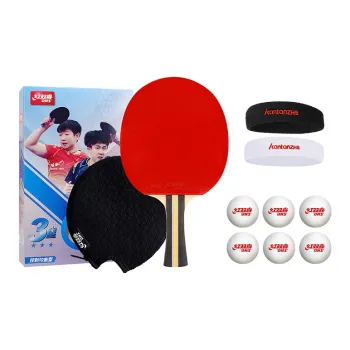 DHS Ping Pong Paddles Unisex Double Sided Inverted Rubber Wooden Black Red