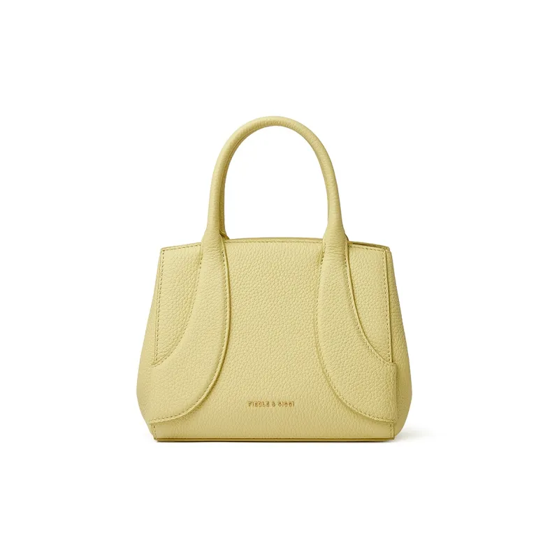 FIEDLE&SISSI Top Grain Cow Leather Crossbody Portable Bag Medium Size Women's White-1