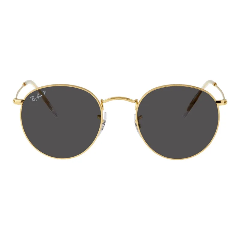 RayBan Round Sunglasses Unisex Gold-1