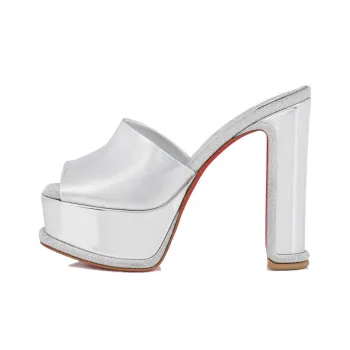 CL LUBOTING Amali Slide Slippers Women's Silver