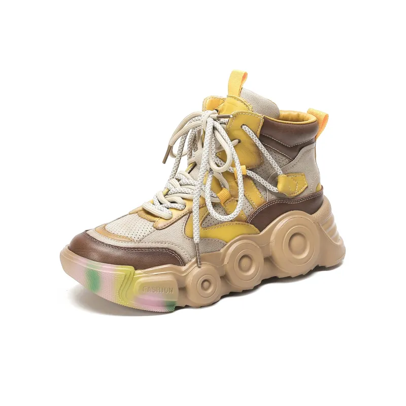 PIERCE GENTRY Slip-Resistant High-Top Chunky Sneakers 5.5cm Women's-7
