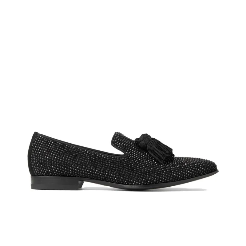 Jimmy Choo Foxley Crystal-embellished Suede Slippers-1