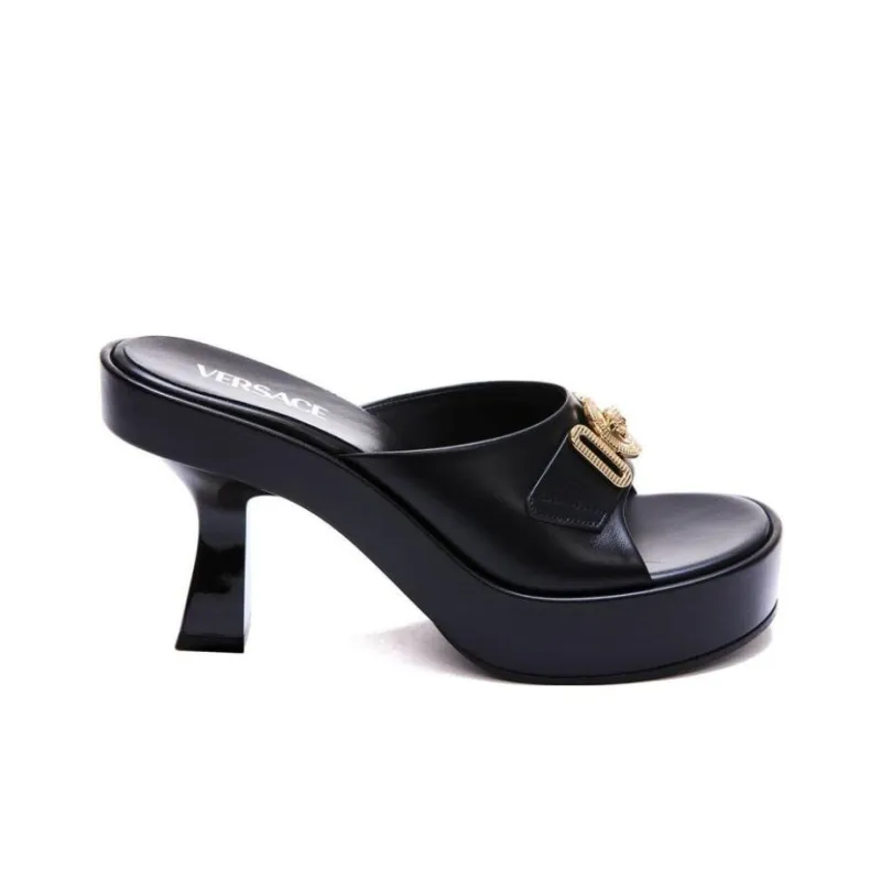VERSACE Stylish Sandal 8cm Women's Black-1
