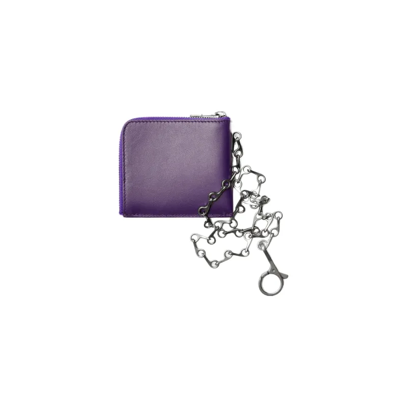 Burberry Calfskin Wallet Regular Women's Purple-1