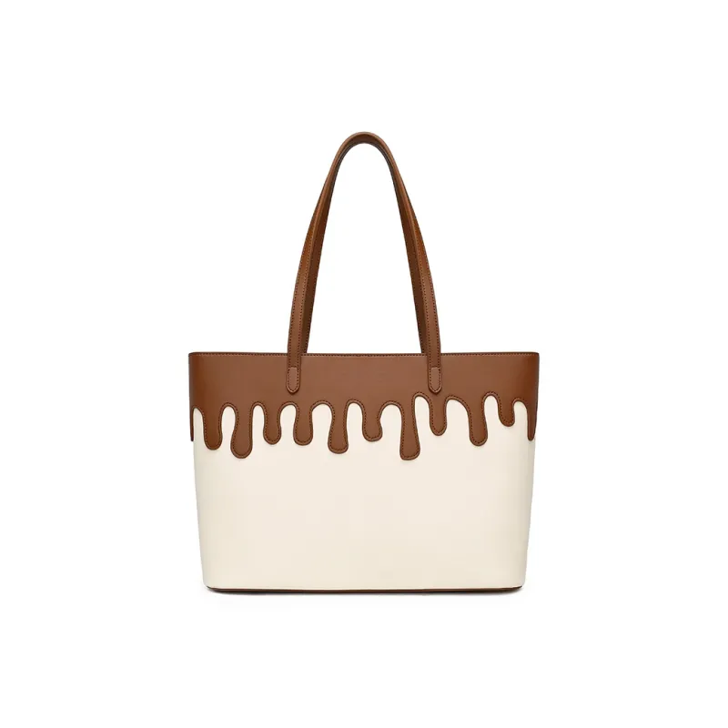 Disney PU Shoulder Bag Tote Handbag Shoulder Bag Large Size Women's Brown-3