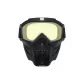 Black Skull Design with Yellow Lens